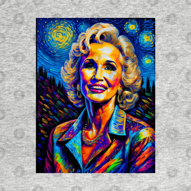 Tammy Wynette in starry night by FUN GOGH